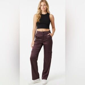 Young Fabulous & Broke Satin Cargo Pants YFB